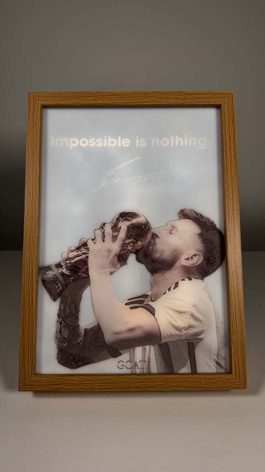 Messi Impossible is nothing World Cup Frame