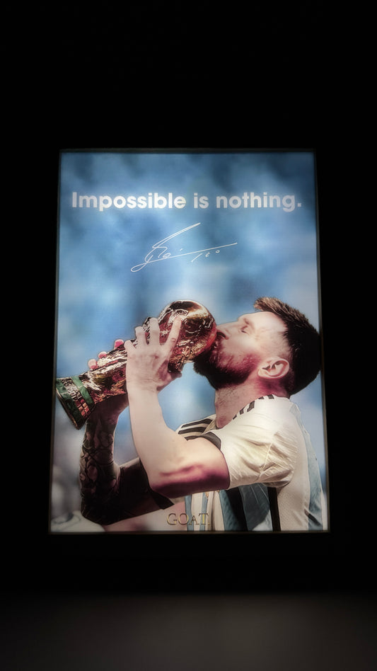 Messi Impossible is nothing World Cup Frame