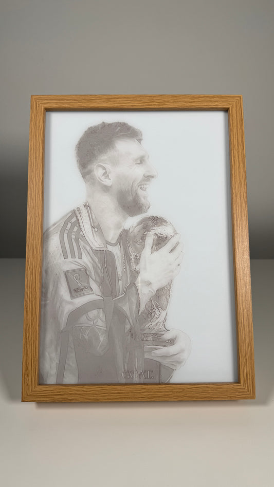 Messi wearing the bisht Frame