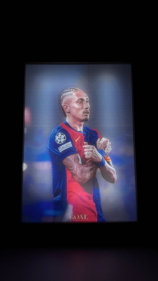 Raphinha Celebration Barca Frame
