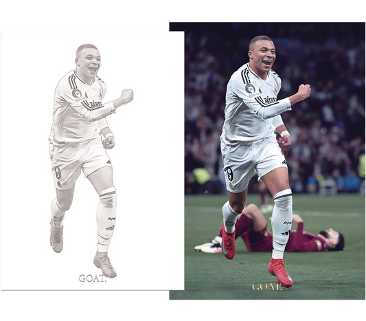 Mbappe pointing at Gvardiol