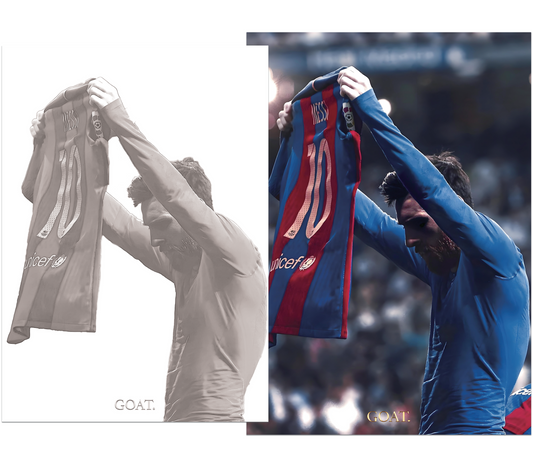 Messi Barca Shirt Celebration